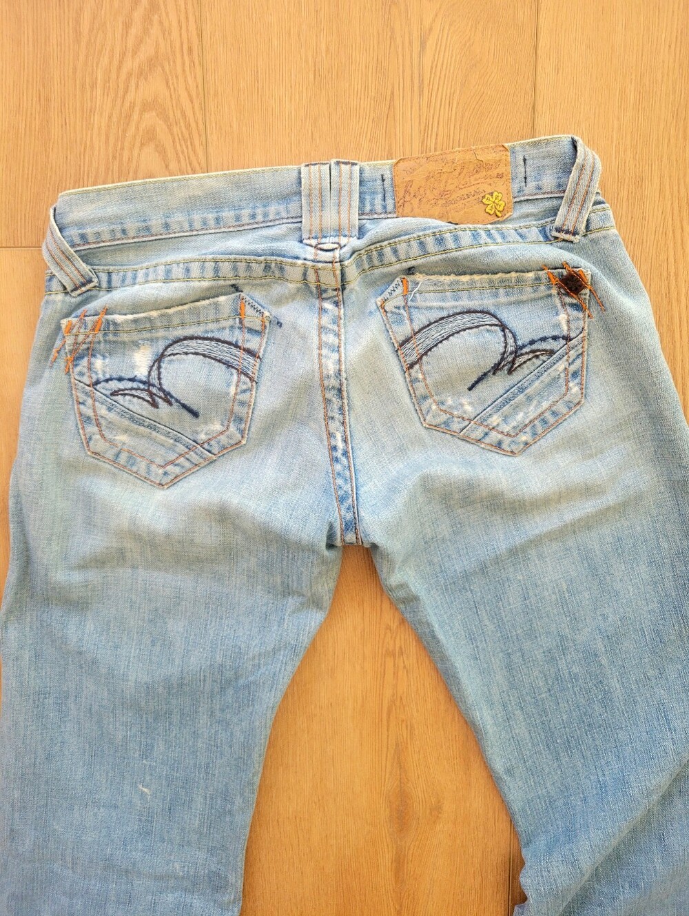 Lucky Brand Lil Staten Jean 2 26 Vintage Y2K Distressed Bootcut Low Rise Trendy